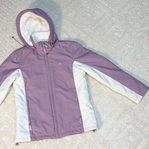 Lecaf Snowboard 95 Lavender & White Hooded Jacket, M